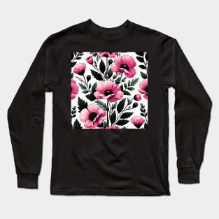 Poppy Flower Long Sleeve T-Shirt